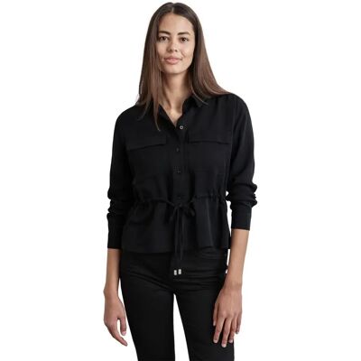 Street One Schwarz Modell 38 Bluse mit Tunnelzug - Damen Bluse Street One Schwarz Modell 38 Bluse mit Tunnelzug - Damen Bluse