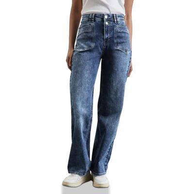 Street One W33 L30 Blue Weite Jeans - Jeans Damen Street One W33 L30 Blue Weite Jeans - Jeans Damen