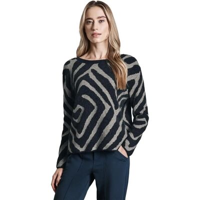 STREET ONE Modell 44 Vintage Grün Jacquard Pullover STREET ONE Modell 44 Vintage Grün Jacquard Pullover