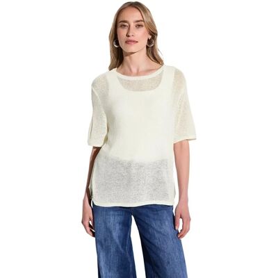 STREET ONE Femme Pull-over Décontracté Blanc Taille 36 - Pull-over STREET ONE Femme Pull-over Décontracté Blanc Taille 36 - Pull-over