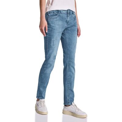 Jeans slim STREET ONE Jane bleu clair destroy wash Jeans slim STREET ONE Jane bleu clair destroy wash