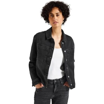 Veste en jean femme taille 46 noire lavée - STREET ONE Veste en jean femme taille 46 noire lavée - STREET ONE