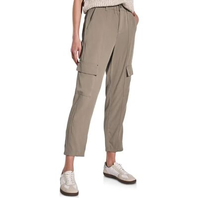 STREET ONE Damen Hohe Taille Tapered Lyocell Hose - Pants STREET ONE Damen Hohe Taille Tapered Lyocell Hose - Pants