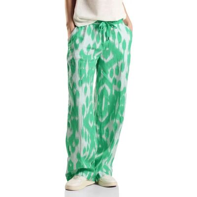 Street One Grüne Leinenhose Hoch Taille - Lässig Street One Grüne Leinenhose Hoch Taille - Lässig