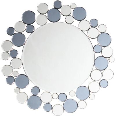 NADUVI Bubble Wandspiegel - Dekorationsfähig 80x80cm Silber/Schwarz NADUVI Bubble Wandspiegel - Dekorationsfähig 80x80cm Silber/Schwarz