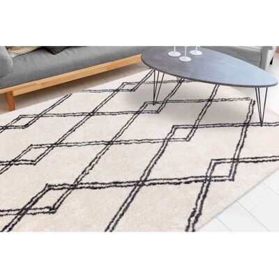 ME GUSTA Orlando 125 Beiger Teppich - Hochflor Retro-Design ME GUSTA Orlando 125 Beiger Teppich - Hochflor Retro-Design