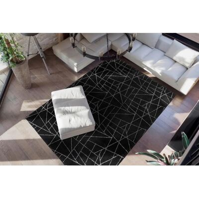 Kayoom Hochflor-Teppich Bijou 125 Schwarz Silber - Teppich Kayoom Hochflor-Teppich Bijou 125 Schwarz Silber - Teppich