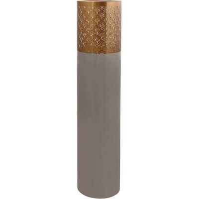 Vase Sol en Métal Art Deco KAYOOM - 25x121cm, Or/Gris - Objet d'Art Décoratif - Publicité Vase Sol en Métal Art Deco KAYOOM - 25x121cm, Or/Gris - Objet d'Art Décoratif - Publicité