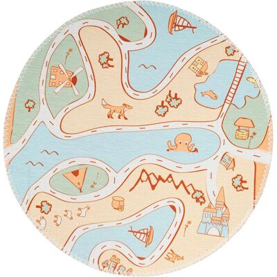Arte Espina Bambini 200 Multi Ø 160cm ROND Tapis pour Enfants - Résistant & Coloré - Publicité Arte Espina Bambini 200 Multi Ø 160cm ROND Tapis pour Enfants - Résistant & Coloré - Publicité