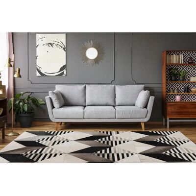 PADIRO Lavin 425 valódi bőr patchwork szőnyeg - Tartós, Téglalap alakú PADIRO Lavin 425 valódi bőr patchwork szőnyeg - Tartós, Téglalap alakú