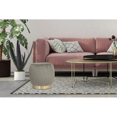 InStyle by Kayoom Lilje Samtvel Grau Hocker - Sitzhocker InStyle by Kayoom Lilje Samtvel Grau Hocker - Sitzhocker