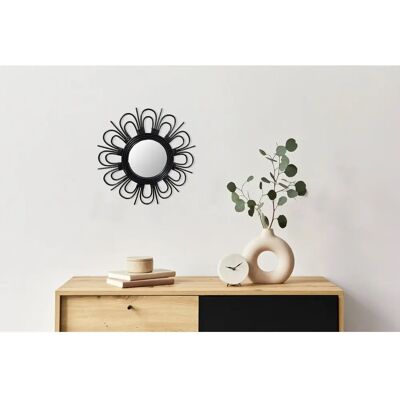 Kayoom Aina 225 Schwarzer Rattan Wandspiegel - Wandspiegel Kayoom Aina 225 Schwarzer Rattan Wandspiegel - Wandspiegel