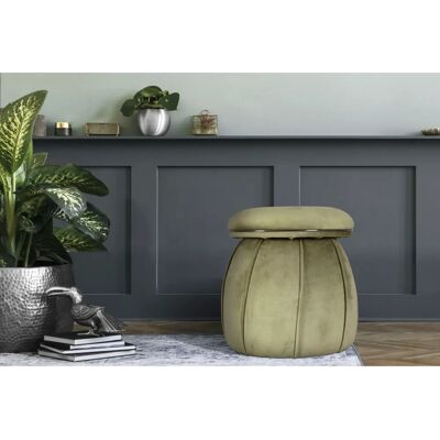 KAYOOM Corin Hocker - Samtvelours, Grün, 52cm KAYOOM Corin Hocker - Samtvelours, Grün, 52cm