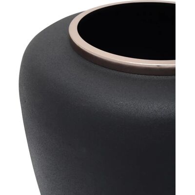KAYOOM Vase Art Deco 2025 - Metallische Akzente, Handarbeit, Schwarz & Rosa KAYOOM Vase Art Deco 2025 - Metallische Akzente, Handarbeit, Schwarz & Rosa