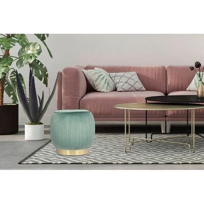 Kayoom Lyla 125 Pistazien-Grün Samt-Hocker - Taburets Kayoom Lyla 125 Pistazien-Grün Samt-Hocker - Taburets