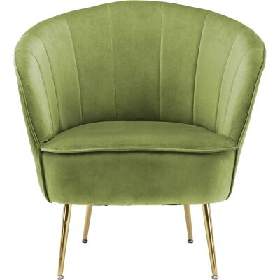 Kayoom Loulan 125 Grüner Samt-Cocktail-Sessel - Sessel Kayoom Loulan 125 Grüner Samt-Cocktail-Sessel - Sessel