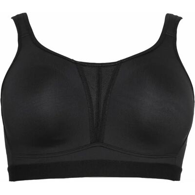 SHEEGO Großer Sport-BH 105 D Schwarz - Damen BH ohne Bügel SHEEGO Großer Sport-BH 105 D Schwarz - Damen BH ohne Bügel