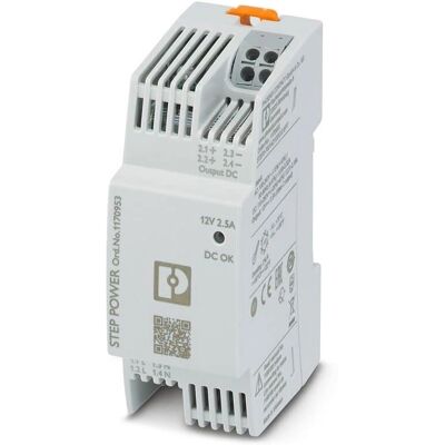 Fuente de alimentación Phoenix Contact STEP3-PS/1AC/12DC/2.5/PT - Corriente 12V/2.5A - Montaje en carril DIN Fuente de alimentación Phoenix Contact STEP3-PS/1AC/12DC/2.5/PT - Corriente 12V/2.5A - Montaje en carril DIN