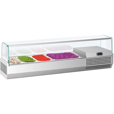 GGM Gastro - PREMIUM PLUS - 1328x353mm - 5x GN 1/4 Argent - Zilver - Display GGM Gastro - PREMIUM PLUS - 1328x353mm - 5x GN 1/4 Argent - Zilver - Display