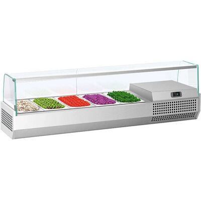 GGM Gastro Koelvitrine - 1493x413mm - 5x GN 1/3 - Zilver - Koeldisplay GGM Gastro Koelvitrine - 1493x413mm - 5x GN 1/3 - Zilver - Koeldisplay