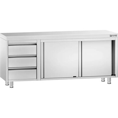 GGM Gastro - Armoire de travail inox PREMIUM 2000x600mm - 2000x600mm - Workbench cabinet GGM Gastro - Armoire de travail inox PREMIUM 2000x600mm - 2000x600mm - Workbench cabinet