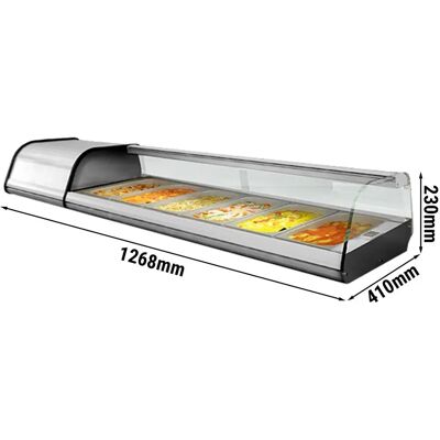 GGM Gastro - Tapas PREMIUM PLUS - 4x GN 1/3 - Zilver - Koelvitrine GGM Gastro - Tapas PREMIUM PLUS - 4x GN 1/3 - Zilver - Koelvitrine