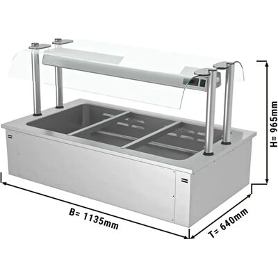 GGM Gastro - Bain-marie - 1,1m - 3x GN1/1 GGM Gastro - Bain-marie - 1,1m - 3x GN1/1