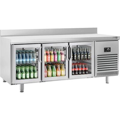 GGM Gastro Premium PLUS Koeltafel - 1960x600mm - 3 Glazen Deuren GGM Gastro Premium PLUS Koeltafel - 1960x600mm - 3 Glazen Deuren