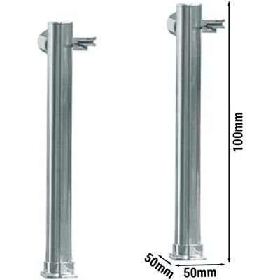 GGM Gastro Glashouder KOPENHAGEN - 2250mm Zilver - Ondersteuning voor glazen GGM Gastro Glashouder KOPENHAGEN - 2250mm Zilver - Ondersteuning voor glazen