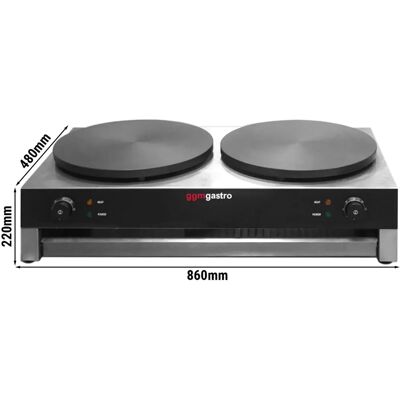 GGM Gastro Pannenkoeken Toestel - 2 Platen Ø 400mm - RVS GGM Gastro Pannenkoeken Toestel - 2 Platen Ø 400mm - RVS