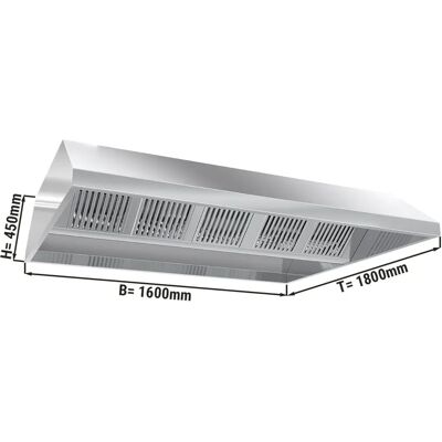 GGM Gastro - Afzuigkap - 1600mm - Filter & Licht GGM Gastro - Afzuigkap - 1600mm - Filter & Licht