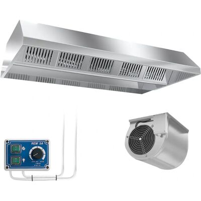 GGM Gastro - Plafond afzuigkap - 2800mm - met motor, regelaar, filter, lamp - Keuken afzuigkap GGM Gastro - Plafond afzuigkap - 2800mm - met motor, regelaar, filter, lamp - Keuken afzuigkap