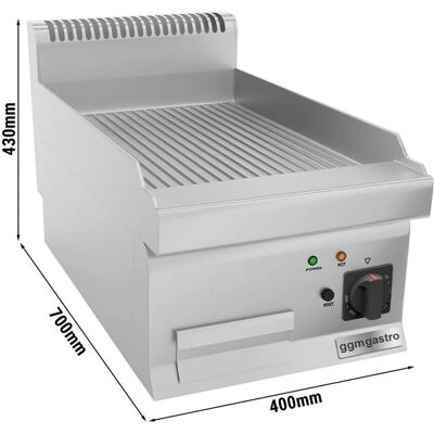 GGM Gastro Elektrische Grillplaat - Randen - 3,6 kW - Zilver GGM Gastro Elektrische Grillplaat - Randen - 3,6 kW - Zilver