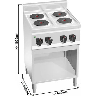 GGM Gastro - 680 - Zilver - Elektrische kookplaat GGM Gastro - 680 - Zilver - Elektrische kookplaat