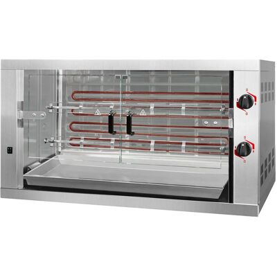 GGM Gastro - Kip rotisserie grill - 9,6kW - 2 spiesen - Zilver GGM Gastro - Kip rotisserie grill - 9,6kW - 2 spiesen - Zilver