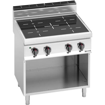 GGM Gastro - Infrarood fornuis - 800mm - 4 kookzones - Zilver GGM Gastro - Infrarood fornuis - 800mm - 4 kookzones - Zilver