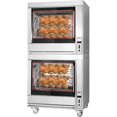 GGM GASTRO - Roterende kippen grill - 20kW - 14 spiesen - Zilver GGM GASTRO - Roterende kippen grill - 20kW - 14 spiesen - Zilver