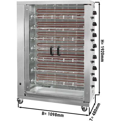 GGM Gastro - Elektrische kippengrill - 33,6kW - 7 spies - Zilver GGM Gastro - Elektrische kippengrill - 33,6kW - 7 spies - Zilver