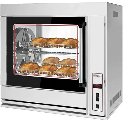 GGM Gastro - Elektrische draaidraai kippengrill - 10kW - 7 manden - Zilver GGM Gastro - Elektrische draaidraai kippengrill - 10kW - 7 manden - Zilver