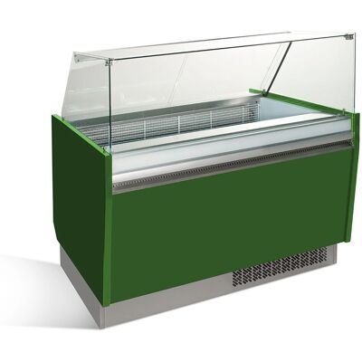 GGM Gastro Compacte IJs-vitrine Liam - 1310mm - LED - Statisch - Groen GGM Gastro Compacte IJs-vitrine Liam - 1310mm - LED - Statisch - Groen