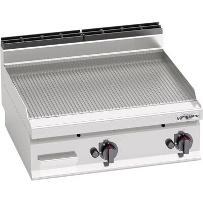 GGM Gastro GGB873MG Zilveren Gas grillplaat - 13,8 kW - Ruitvormig GGM Gastro GGB873MG Zilveren Gas grillplaat - 13,8 kW - Ruitvormig
