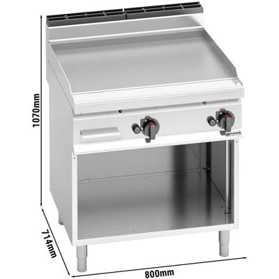 GGM Gastro Gas grillplaat - 800mm - 13,8kW - Glad oppervlak GGM Gastro Gas grillplaat - 800mm - 13,8kW - Glad oppervlak