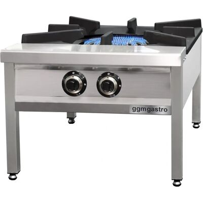 GGM Gastro - Grote kookplaat met 2 branders - 27 kW - Roestvrij staal GGM Gastro - Grote kookplaat met 2 branders - 27 kW - Roestvrij staal