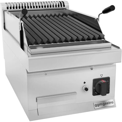 GGM Gastro - Gasbarbecue met lavasteen - 7 kW - Zilver - Gas Grill GGM Gastro - Gasbarbecue met lavasteen - 7 kW - Zilver - Gas Grill