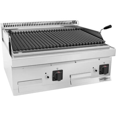 GGM Gastro - Gas Lava Stone Grill - 14 kW - Zilveren - Gasbarbecue GGM Gastro - Gas Lava Stone Grill - 14 kW - Zilveren - Gasbarbecue