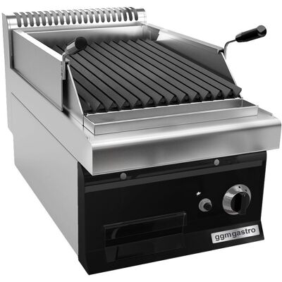 GGM Gastro - Lavasteen gasgrill 7 kW - Zilver / Zwart GGM Gastro - Lavasteen gasgrill 7 kW - Zilver / Zwart