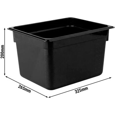 GGM Gastro Polycarbonaat GN container 1/2 - Zwart - 200 mm - GN container GGM Gastro Polycarbonaat GN container 1/2 - Zwart - 200 mm - GN container