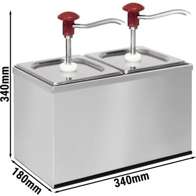 GGM Gastro - 2x2L - Roestvrij staal - Sauce Dispenser GGM Gastro - 2x2L - Roestvrij staal - Sauce Dispenser