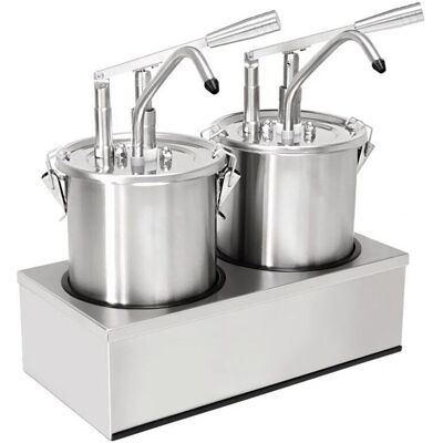 GGM Gastro Sausdispenser - 2x 4L RVS Support - Hoog Verbruik GGM Gastro Sausdispenser - 2x 4L RVS Support - Hoog Verbruik