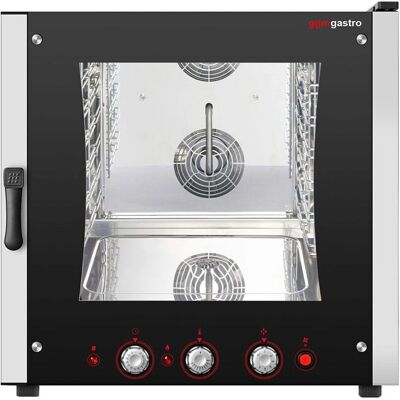 GGM Gastro - Elektrisch bakkerij-combifornoor - 6x GN 1/1 - Zilver / Zwart - Keukenapparatuur GGM Gastro - Elektrisch bakkerij-combifornoor - 6x GN 1/1 - Zilver / Zwart - Keukenapparatuur